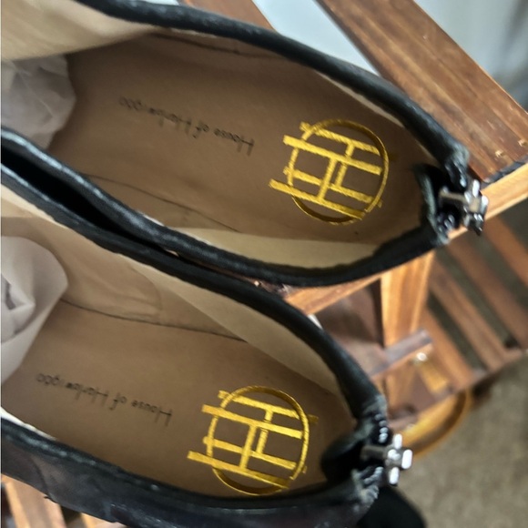 House of Harlow 1960 Black Leather Ankle Boots - Picture 6 of 10